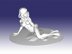 reclining athlete toys people 3d print model - Mito3D