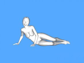 reclining girl toys people 3d print model - Mito3D