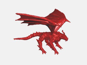 red dragon free 3d model - download stl file Toys Animals beautiful winged 3d print model - Mito3D