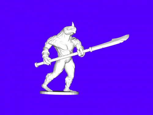 reptile warrior free 3d model - download stl file Toys Games fantastic creation weapons 3D print model - Mito3D