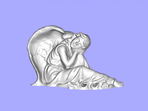 resting angel free 3d model - download stl file Art Sculpture sculpture 3d print model - Mito3D
