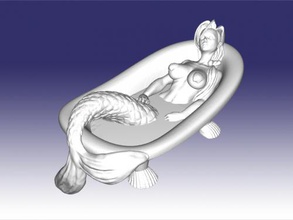resting mermaid toys cartoons 3d print model - Mito3D
