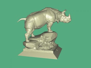 rhinocéros statue jouets animaux 3d print model - Mito3D