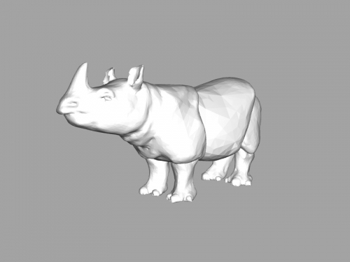 rhinoceros Kostenlose 3d-Modell - download obj-Datei Spielzeug Tiere kleine Figur afrikanische Tier 3D print model - Mito3D