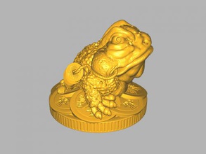 rich toad free 3d model - download stl file Toys Animals angry coins 3d print model - Mito3D