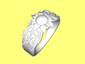 ring butterfly obj fashion ornaments 3d print model - Mito3D