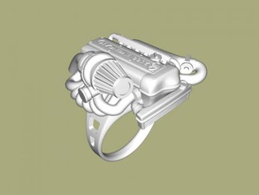 anillo motor moda adornos 3d print model - Mito3D