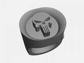 anel justiceiro logotipo moda enfeites 3d print model - Mito3D