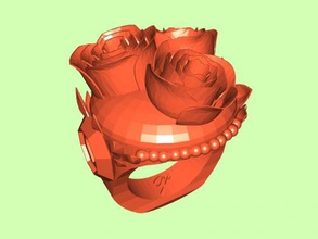 anel of rosas moda enfeites 3d print model - Mito3D