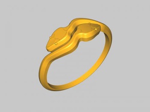 anillo serpiente moda adornos 3d print model - Mito3D