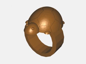 anel tartaruga moda enfeites 3d print model - Mito3D