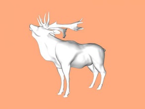 roaring elk obj toys animals 3d print model - Mito3D