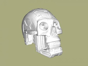 robot kafatası free 3d model download n dosya Sanat Heykel güzel demir 3d print model - Mito3D