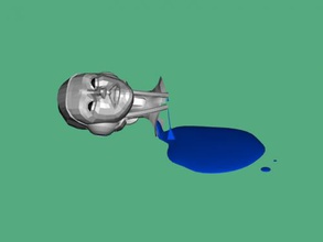 Roboter-Frau-Kopf Kostenlose 3d-Modell - download obj-Datei Kunst Skulptur broken robot head 3d print model - Mito3D