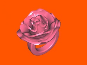 rosa anillo moda adornos 3d print model - Mito3D