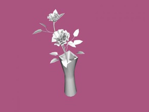 roses vase free 3d model - download obj file Home Interior bush home 3d print model - Mito3D