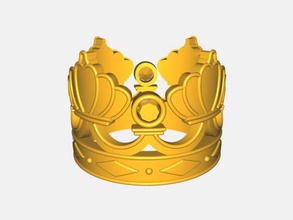 royal crown gratuita modello 3d - scaricare il file stl Moda Ornamenti bella corona di pietre preziose 3d print model - Mito3D