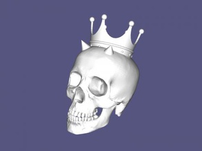 royal skull art sculpture 3d print model - Mito3D