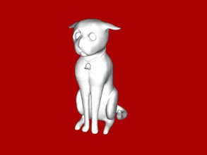 üzgün kedi obj oyuncaklar hayvanlar 3d print model - Mito3D