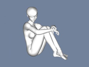 sad woman toys people 3d print model - Mito3D