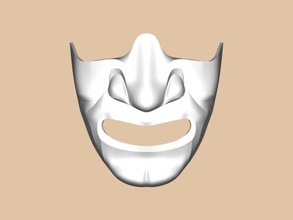 samurai halbe maske mode zubehör 3d print model - Mito3D