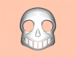 sans máscara de libre modelo 3d - descargar archivo stl De la moda Accesorios esqueleto undertale 3d print model - Mito3D