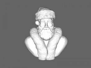 santa bust free 3d model - download stl file Art Sculpture old wizard 3d print model - Mito3D
