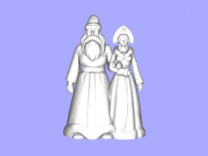 santa claus snow girl toys cartoons 3d print model - Mito3D