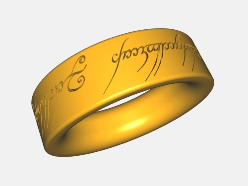 sauron anel moda enfeites 3D print model - Mito3D