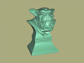 savage orc gratuita modello 3d - scaricare il file stl Art La scultura busto verde 3d print model - Mito3D