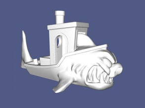 spaventoso nave gratis 3d modello - download file stl I giocattoli Macchine enorme squalo 3d print model - Mito3D