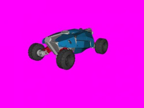 sci-fi de buggy livre modelo 3d - baixar arquivo obj Brinquedos De máquinas futurista carro condução através do deserto 3d print model - Mito3D