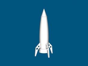 sci-fi rocket free 3d model - download stl file Toys Machinery simple space 3d print model - Mito3D