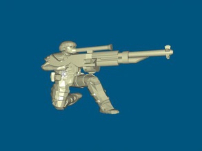 sci-fi sniper free 3d model - download stl file Toys People soldier weapon future 3d print model - Mito3D