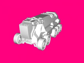 sci-fi gratuito caminhão 3d sem modelo - download de arquivo stl Brinquedos De máquinas apoio metralhadora 3d print model - Mito3D