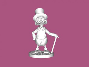 scrooge on stand spielzeuge cartoons 3d print model - Mito3D