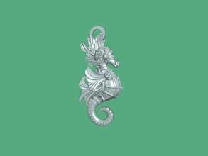 sea horse pendant fashion ornaments 3d print model - Mito3D
