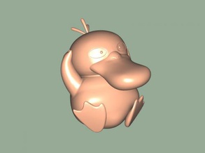 seated psyduck toys cartoons 3d print model - Mito3D