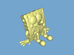 sentado bob esponja juguetes caricaturas 3d print model - Mito3D
