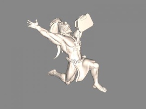 self burning free 3d model - download stl file Toys Cartoons crazy muscular warrior 3d print model - Mito3D
