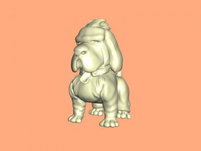 serious dog free 3d model - download stl file Toys Animals funny figurine formidable 3d print model - Mito3D