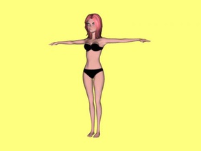 sexy character free 3d model - download obj file Toys People girl black bikini 3d print model - Mito3D
