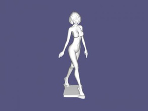 sexy lady free 3d model - download stl file Toys People beautiful slender girl stl file 