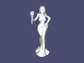 sexy vampire free 3d model - download stl file Toys Cartoons beautiful girl evening dress stl file 