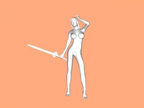 sexy warrior toys people 3d print model - Mito3D