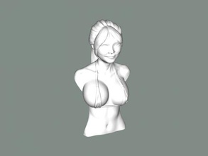 sexycyborg busto arte escultura 3d print model - Mito3D