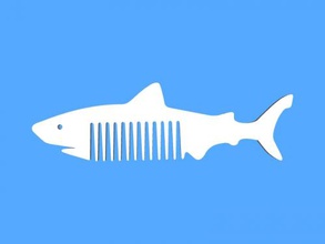 shark comb home accessories 3d print model - Mito3D