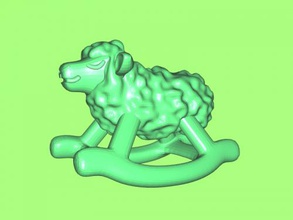 pecora a dondolo gratuita modello 3d - scaricare il file stl I giocattoli Animali sedia per bambini in miniatura 3d print model - Mito3D