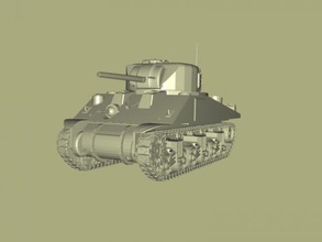 sherman libre modelo 3d - descargar archivo stl Los juguetes De la maquinaria grandes de los estados unidos a medio tanque segunda guerra mundial 3d print model - Mito3D