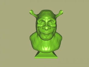 shrek busto gratuita modello 3d - scaricare il file stl Art La scultura verde più famoso pianeta gigante 3d print model - Mito3D